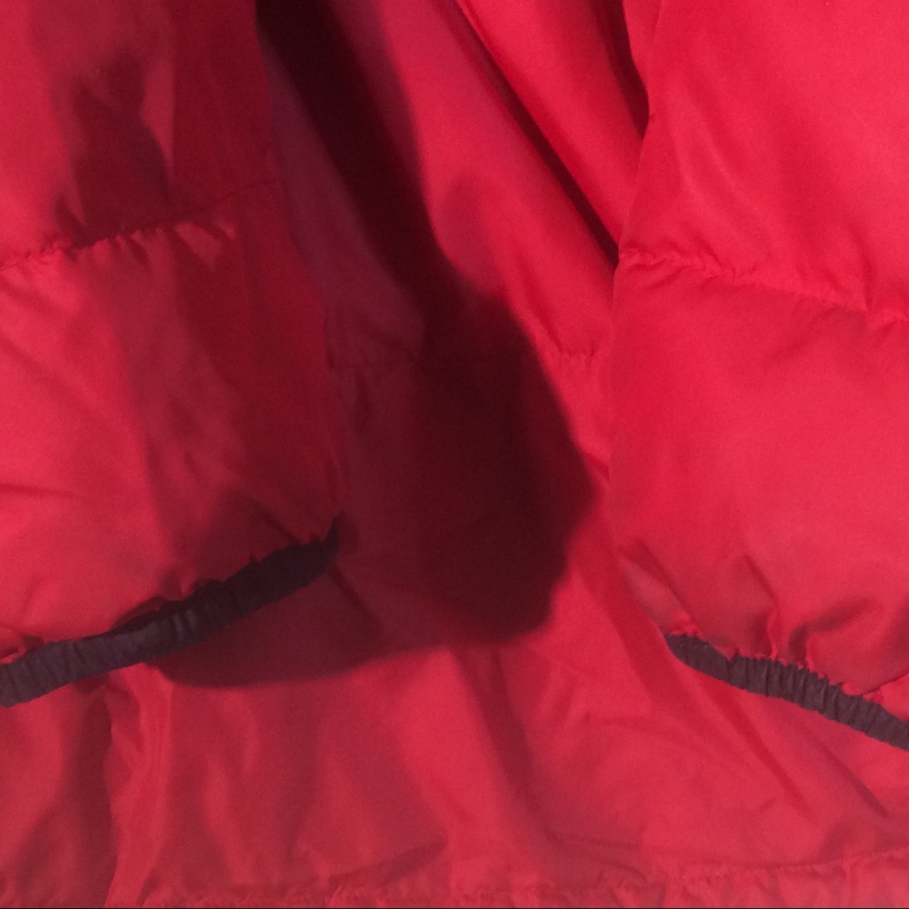 Lands End Down Reversible Red Black Puffer *STAINS - Picture 6 of 6